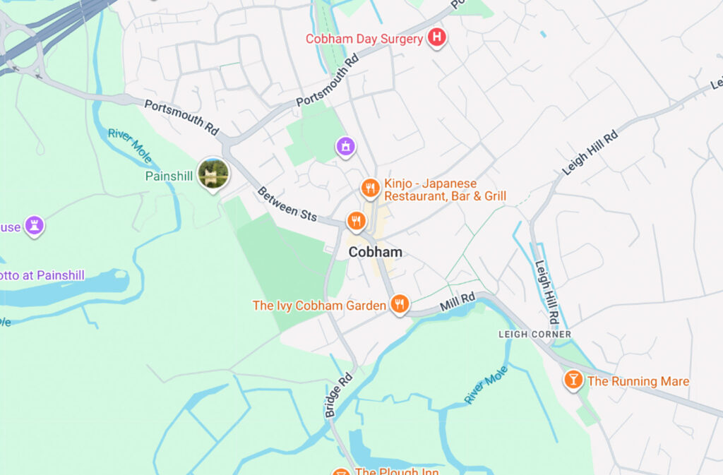 Areas we cover in Cobham street view