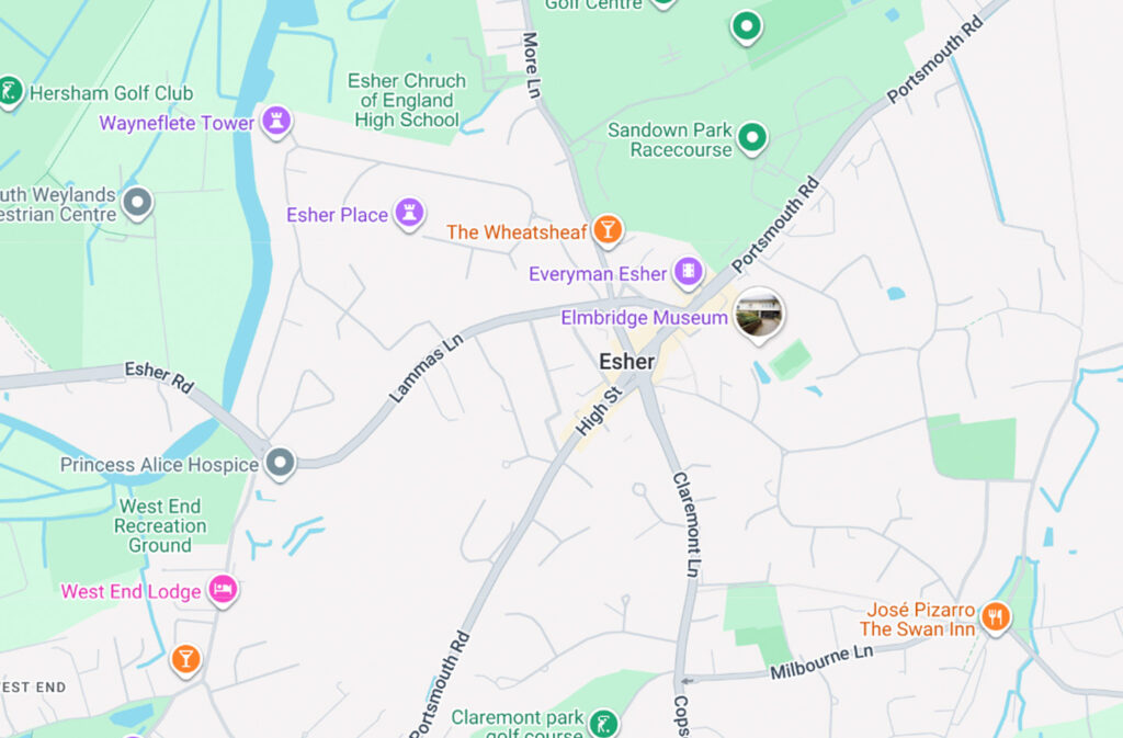 Areas we cover in Esher street view
