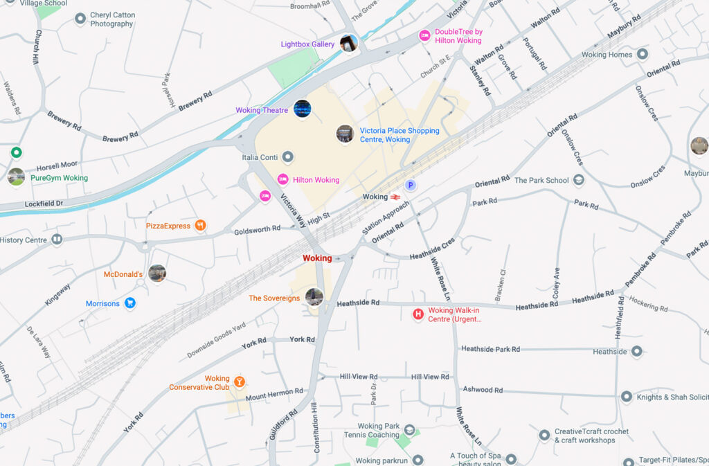 Areas we cover in Woking